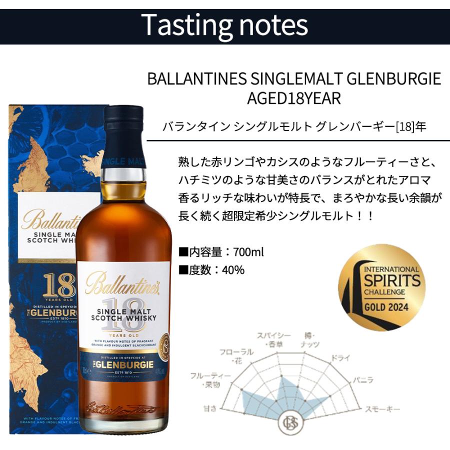 正規品 箱入】バランタイン シングルモルト グレンバーギー 18 年