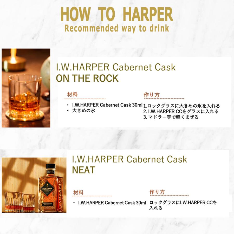 【日本終売品】I.W.ハーパー15年ケンタッキーバーボン（未開封） 楽天市場】【正規品】I.W.ハーパー カベルネ カスク リザーブ