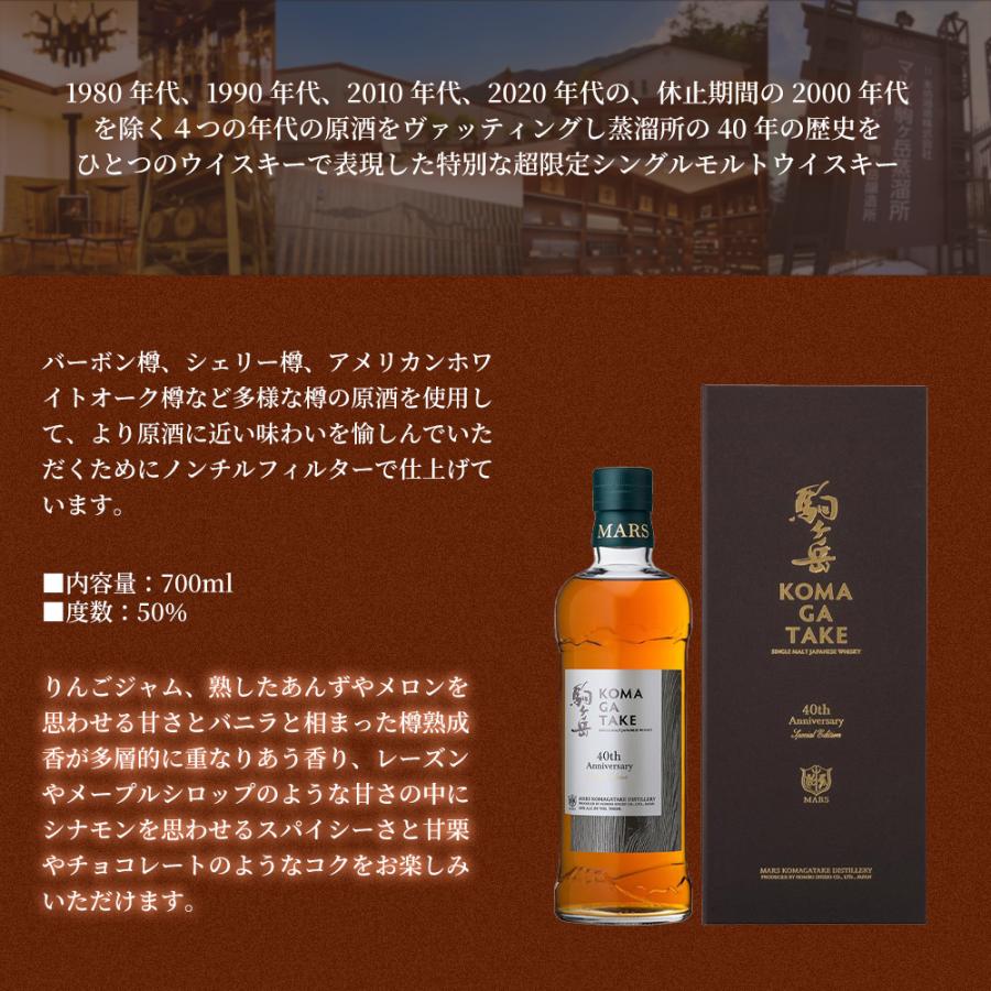 正規品 箱入】シングルモルト 駒ヶ岳 40th Anniversary Special