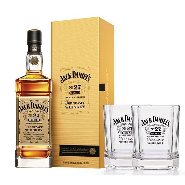 Jack Daniel's No. 27 Goldジャックダニエルゴールド箱付き 箱入 正規品 オリジナルグラス2脚付】ジャック ダニエル No.27