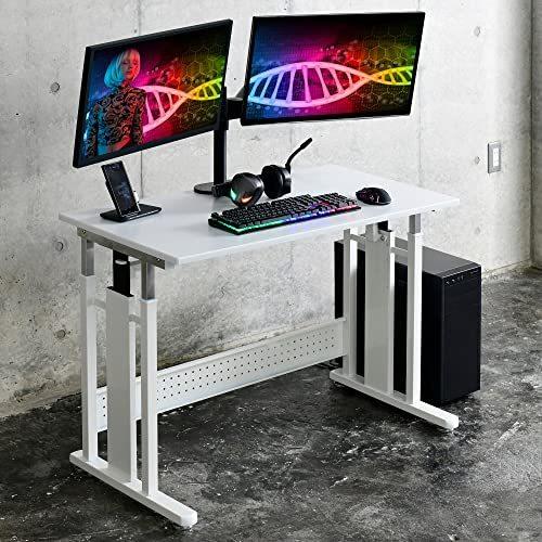 山善 ゲーミングデスク 高さ65 80 5cm 耐荷重50kg 一人で昇降可能 かんたん水平調節 耐荷重50kg 幅101 奥行55cm パソコンデス A B087jwhtr2 2408 高さの合わないデスクでのデスクワーク ゲームなどは体に負担がか A B087jwhtr2 2408 山善 幅101 奥行55cm