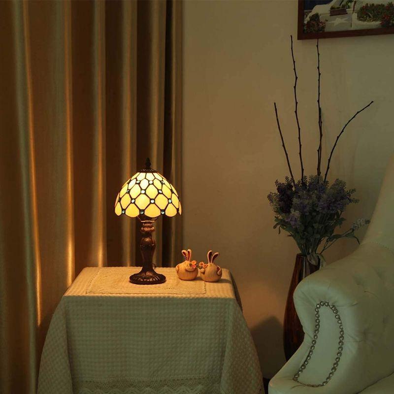Bieye照明L20755青珠　ステンドグラスランプ　インテリアライト　雰囲気作り　贈り物　工芸品　オシャレ　ベッドサイドランプ　枕元ランプ