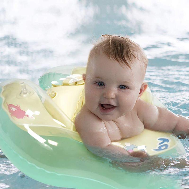 87％以上節約 子供用うきわ ベビー 赤ちゃん お風呂 (グリーン, ベビーフロート 浮き輪 首浮き輪 子供浮き輪 S) 水遊び 