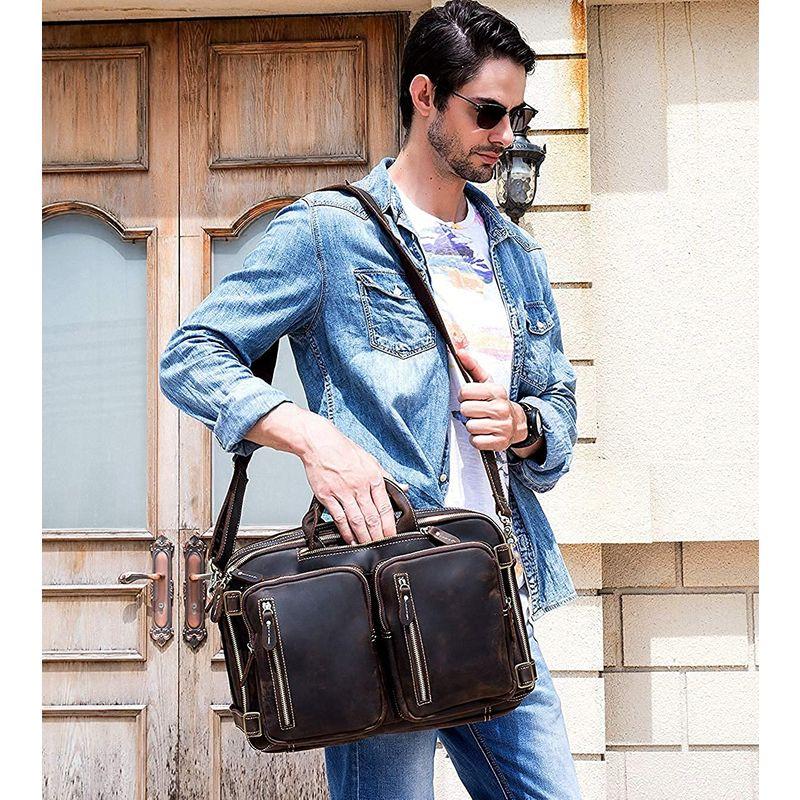 春夏秋冬おさんぽシリーズ Ｅ Luufan ビジネスバッグ 本革 メンズ 耐久