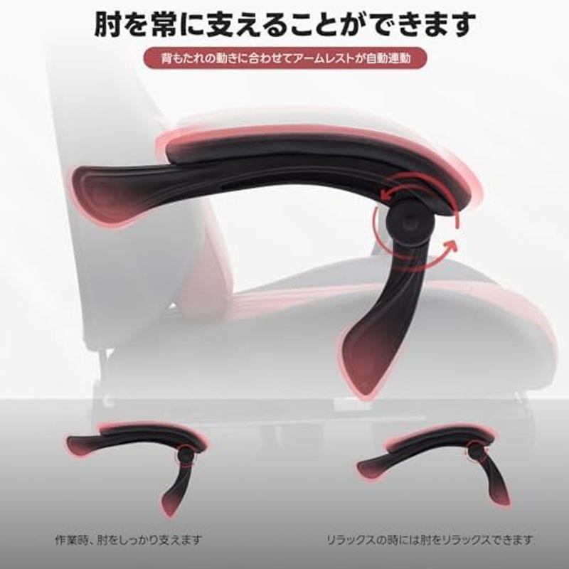 ［segedom］ゲーミングチェア オフィスチェア デスクチェア ゲーム用チェア 白 可愛い gaming chair リクライニング ゲー｜winfieldhonten｜12