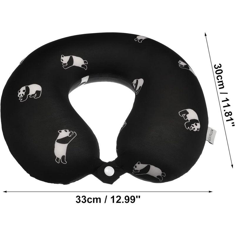 VOCOSTE ネックピロー 飛行機 携帯枕 低反発 首枕 旅行用 便利グッズ 出張 車に適用 U型まくら 安眠 33x30cm 黒｜winfieldhonten｜06