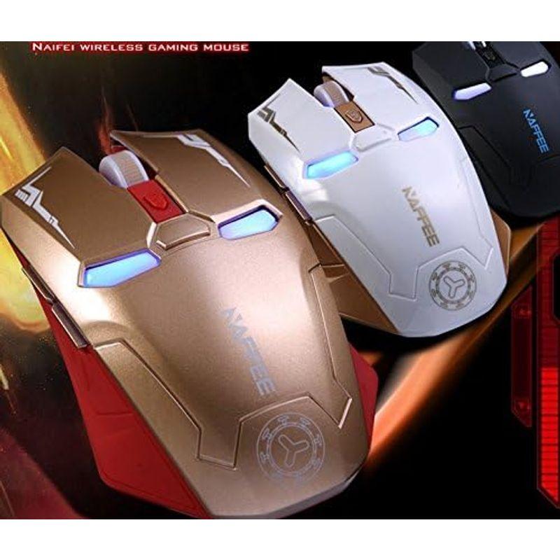 NAFFEE ZX-578 (GOLD) アイアンマン ワイヤレス USB 光学式 マウス｜winfieldhonten｜03