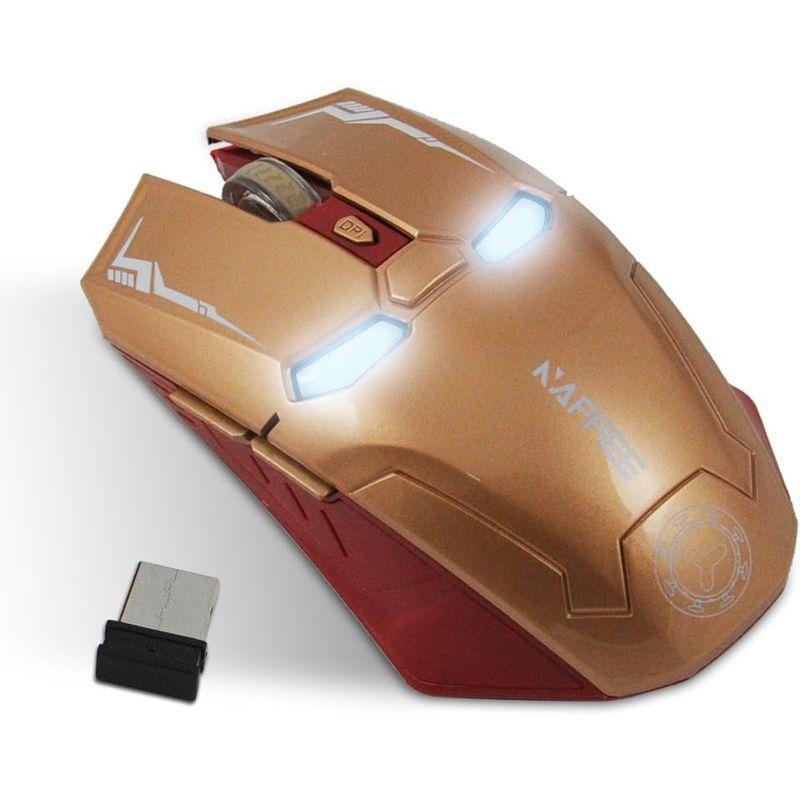 NAFFEE ZX-578 (GOLD) アイアンマン ワイヤレス USB 光学式 マウス｜winfieldhonten｜06
