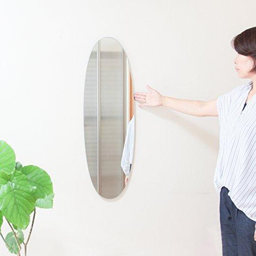 かがみのカタチbig ミラー 姿見 全身 貼れる鏡 デザイン オーバル 30 90cm 賃貸 壁 デザイン ミラー A B07bf4qhvs 2106 貼れる鏡 ウィンフィールド本店 壁掛け