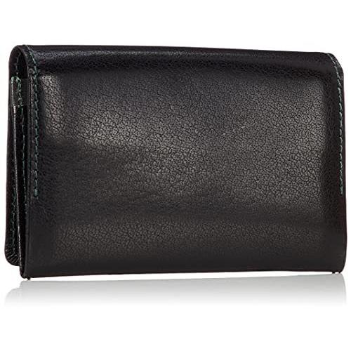 キタムラ 名刺入れ バッファロー革 Nh0812 メンズ ブラック グリーンステッチ 黒 再入荷