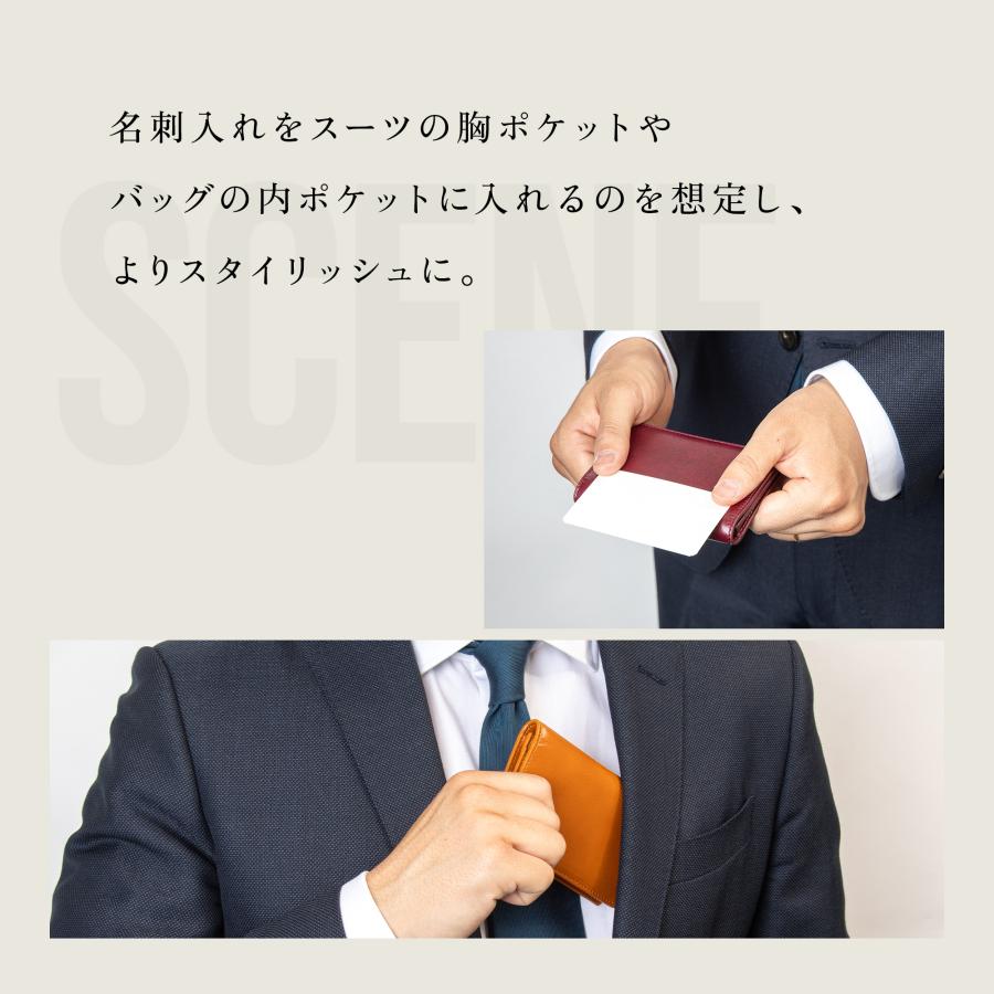 GRAV 公式 名刺入れ メンズ カードケース 本革 大容量50枚 名刺を整理できる仕切り板付き 品質にこだわった牛本革 レザー カードケース ギフト | GRAV | 21