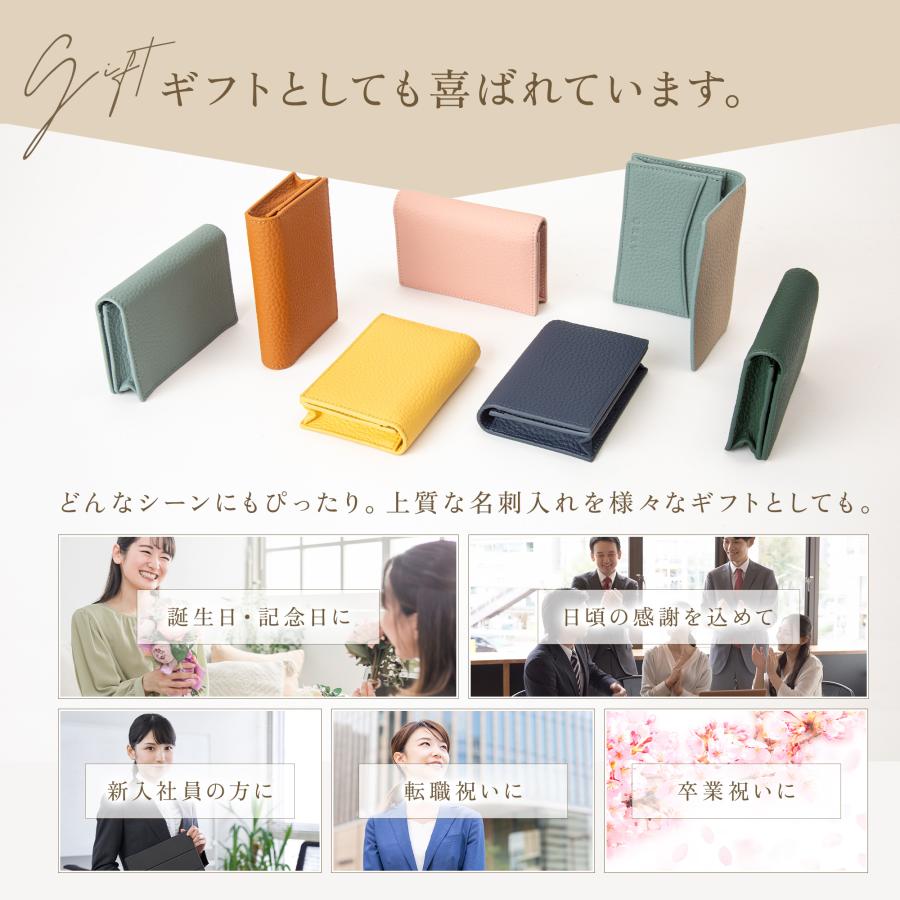 GRAV 公式 名刺入れ レディース カードケース 本革 大容量50枚 名刺を整理できる仕切り板付き 手に馴染む本革 キズが付きにくい バイカラー | GRAV | 29