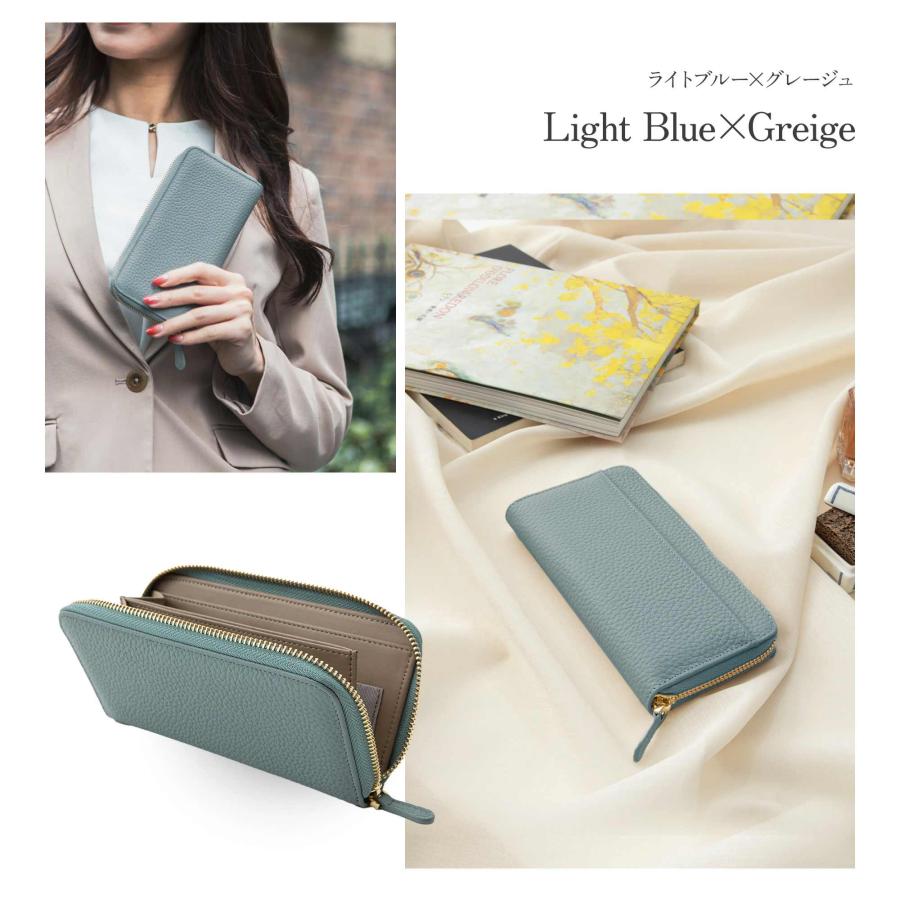 GRAV 公式 財布 コンパクト 長財布 レディース 本革 スキミング防止 かわいい 大容量 軽い 小さな長財布 お札が折れない 一粒万倍日 緑 金運 | GRAV | 21