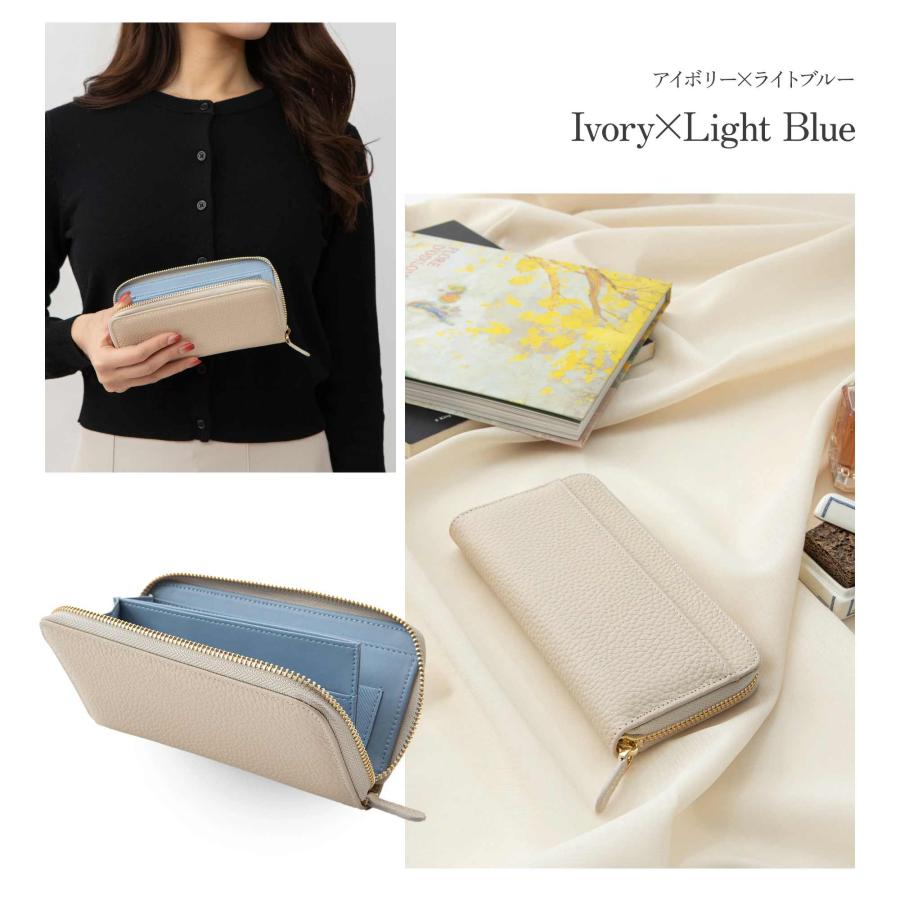 GRAV 公式 財布 コンパクト 長財布 レディース 本革 スキミング防止 かわいい 大容量 軽い 小さな長財布 お札が折れない 一粒万倍日 緑 金運 | GRAV | 26