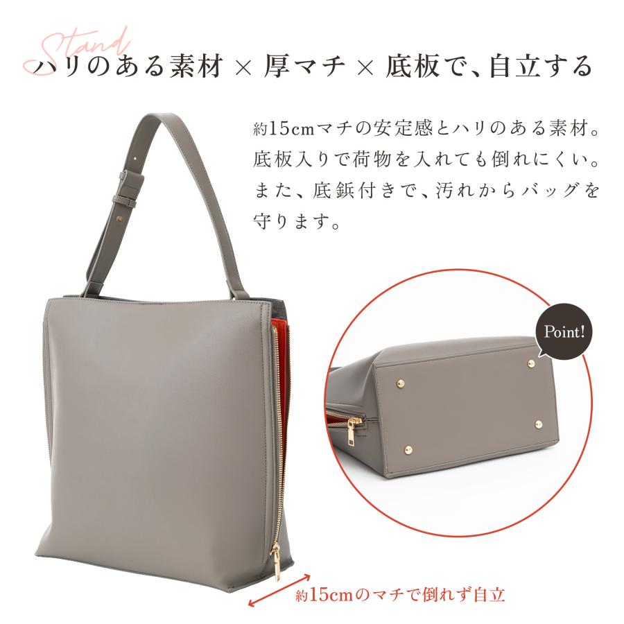GRAV トートバッグ レディース バケツバッグ 美フォルム 小さめ 軽量