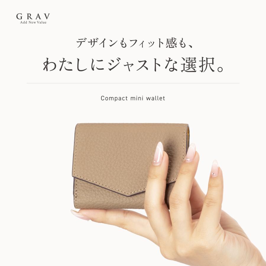 GRAV 公式 財布 三つ折り財布 小型 コンパクト レディース ミニ財布 三