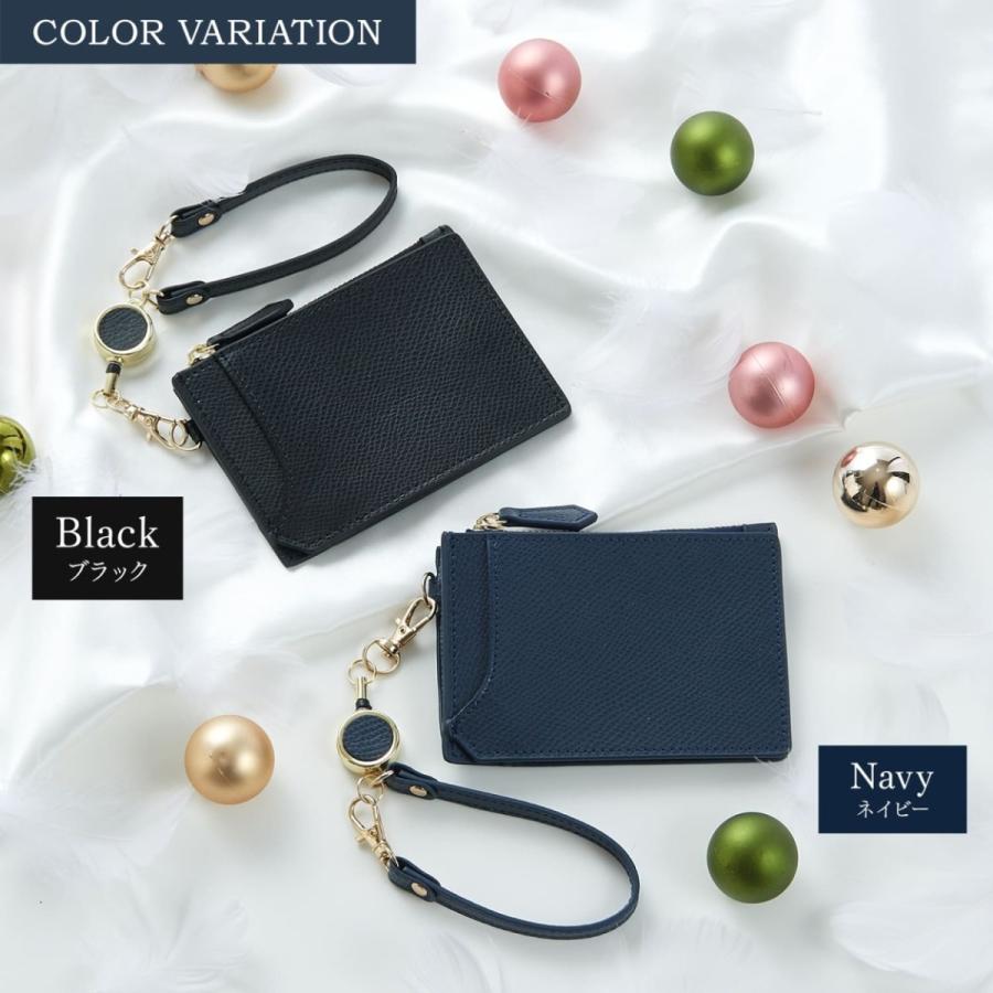 GRAV 公式 パスケース 定期入れ レディース 二つ折り 本革 レザー カードケース リール付き キーチェーン 小銭入れ 薄型 SUICA ICカード ID | GRAV | 16