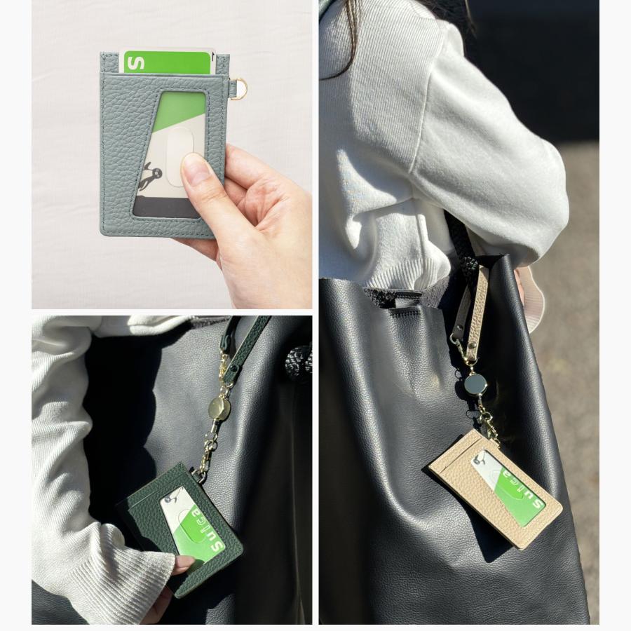 GRAV 公式 パスケース 定期入れ リール付き レディース 2面 本革 手に馴染む やわらか素材 かわいい ICカード SUICA カードケース ストラップ | GRAV | 27