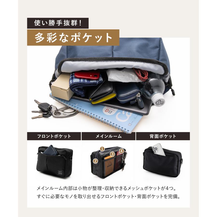 GRAV ショルダーバッグ メンズ バッグ ボディバッグ 小さい コンパクト 大容量 軽量 撥水 耐久性 頑丈 斜めがけ bag ミニ　 | GRAV | 11