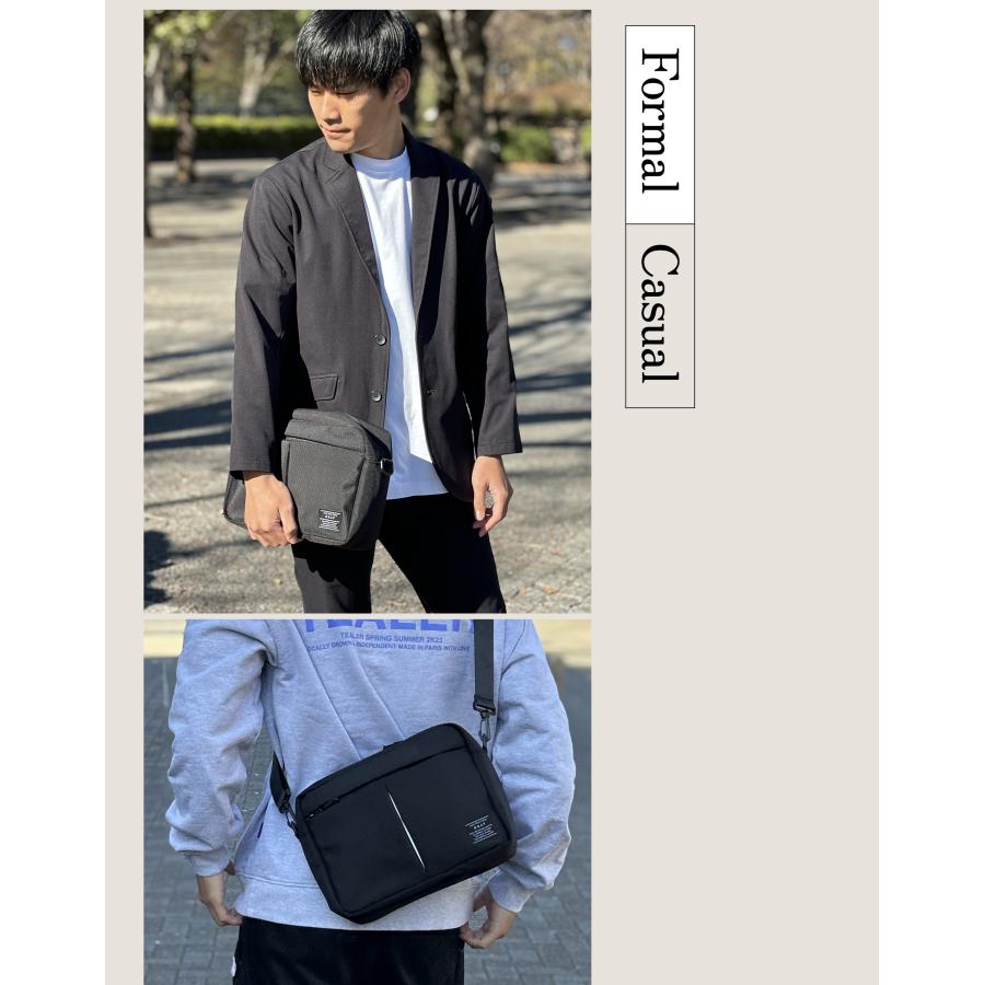 GRAV 公式 ショルダーバッグ メンズ バッグ ボディバッグ 大きめ Begin雑誌掲載 大容量 軽量 撥水 耐久性 頑丈 斜めがけ カジュアル ギフト | GRAV | 16