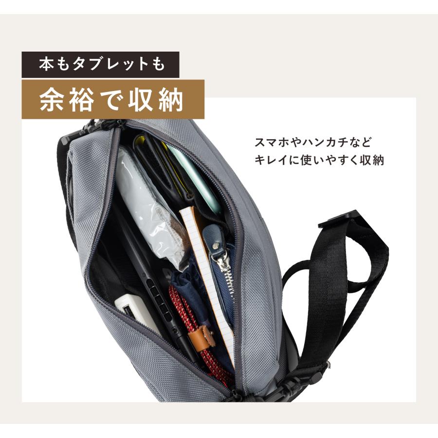 GRAV 公式 ショルダーバッグ メンズ バッグ ボディバッグ 大きめ Begin雑誌掲載 大容量 軽量 撥水 耐久性 頑丈 斜めがけ カジュアル ギフト | GRAV | 12