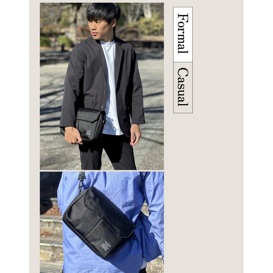 GRAV ショルダーバッグ メンズ バッグ 公式 ボディバッグ 大きめ Begin雑誌掲載 フラップ付 大容量 軽量 撥水 耐久性 頑丈 斜めがけ カジュアル ギフト | GRAV | 16