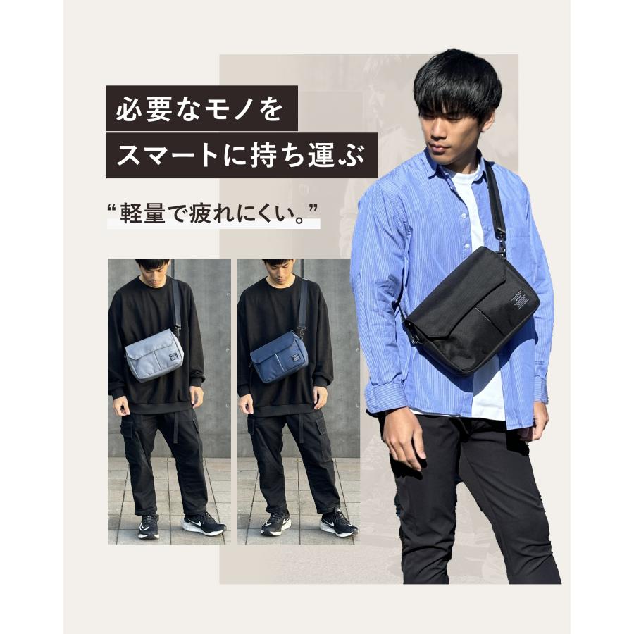 GRAV ショルダーバッグ メンズ バッグ 公式 ボディバッグ 大きめ Begin雑誌掲載 フラップ付 大容量 軽量 撥水 耐久性 頑丈 斜めがけ カジュアル ギフト | GRAV | 07