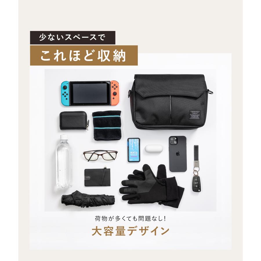 GRAV ショルダーバッグ メンズ バッグ 公式 ボディバッグ 大きめ Begin雑誌掲載 フラップ付 大容量 軽量 撥水 耐久性 頑丈 斜めがけ カジュアル ギフト | GRAV | 09