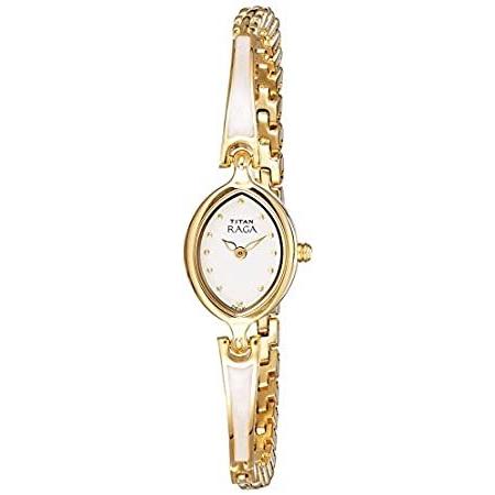愛用  Titan Raga Glass Quartz Clasp, Bracelet Design, Bangle Jewellery Metal Gold 腕時計