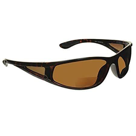 【特別訳あり特価】 Tortoise Glossy Bifocal Polarized proSPORT Brown Wrap +2.50 Sunglasses Lens サングラス