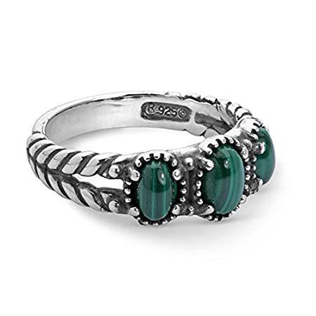 【楽ギフ_包装】 Silver Sterling West American Green 9 Size Ring Gemstone Malachite コントローラーコンバーター