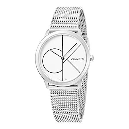 驚きの安さ Dial White Quartz Minimal Klein Calvin Men's K3M5115X Watch 腕時計