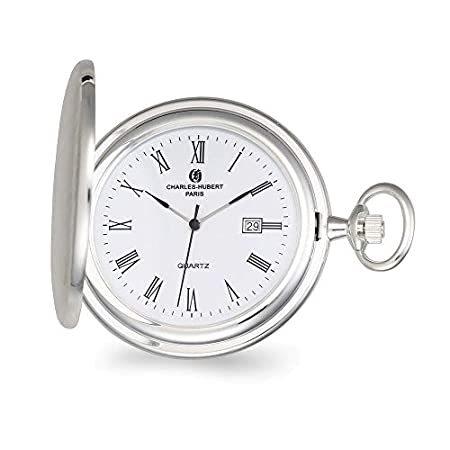 【誠実】 Sonia Jewels Charles Hubert 925 Sterling Silver Quartz Pocket Watch 12" (Wi 腕時計