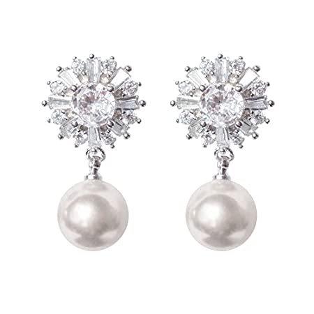 とっておきし福袋 Zirconia Snowflake Silver Sterling 925 Hiqmic Pearl Ea Stud Ear Drop Dangle ネックレス、ペンダント とっておきし福袋 Zirconia Snowflake Silver Sterling 925 Hiqmic Pearl Ea Stud Ear Drop Dangle ネックレス、ペンダント