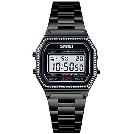 人気ブランドを Gold Digital Men's PASOY Stainless Stopwa Multifunction Backlit Watch Steel 腕時計