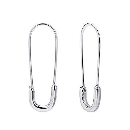 激安本物 Safety Earri Dangle Personalized Minimalist Plated Silver Earrings Hoop Pin イヤリング