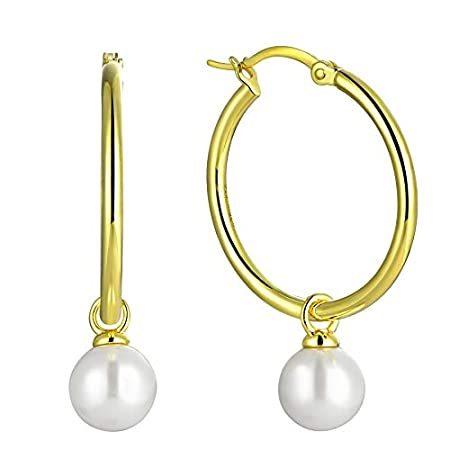 注目ショップ・ブランドのギフト Hoop Gold WISDOM JO Earrings,925 wi 25mm Earrings Hoop Gold Silver Sterling ネックレス、ペンダント