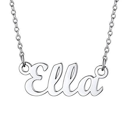 新作揃え Name Jewelry Trendy Ella Necklace Customize PROSTEEL Chain Necklaces Teen ネックレス、ペンダント