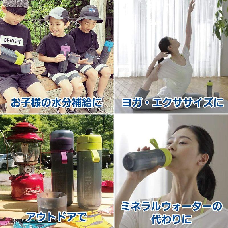 ブリタ 水筒 直飲み 600ml 携帯用 浄水器 ボトル カートリッジ 1個付き フィル&ゴー アクティブ ライム 日本正規品｜wing-of-freedom｜05