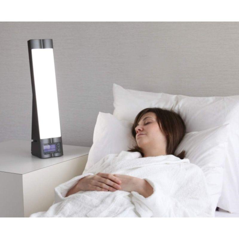 Bright　Up　Clock　ブライトアップクロック?　Wake-up　System　ホワイト　BrightLight　光と音の目覚ま