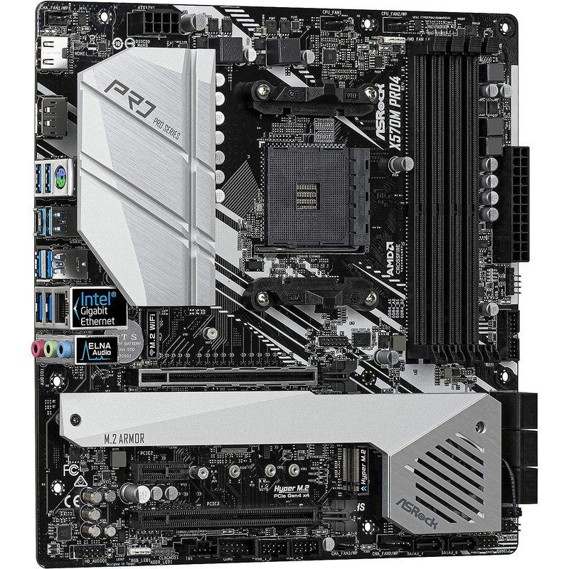 ASRock AMD Ryzen 5000シリーズ CPU(Soket AM4)対応 X570チップセット搭載 Micro ATX マザーボ｜wing-of-freedom｜02