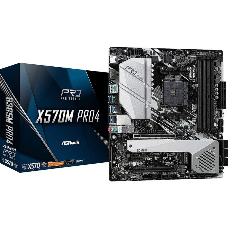 ASRock AMD Ryzen 5000シリーズ CPU(Soket AM4)対応 X570チップセット搭載 Micro ATX マザーボ｜wing-of-freedom｜03