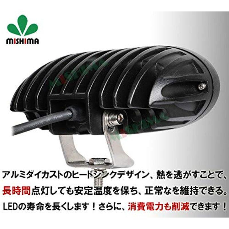MISHIMA (2色 白色 赤色 切り替え自由) アメリカCREE製 LED chips EMC 40W LEDワークライト 12V 24 - 1