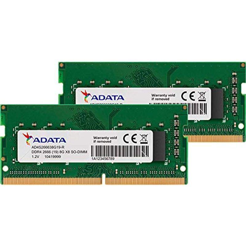 ADATA ノートPC用 メモリ PC4-21300 DDR4-2666MHz 260Pin 8GB × 2枚 SO