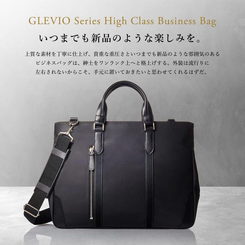 GLEVIO(グレヴィオ) ビジネスバッグ メンズ 一流の鞄職人が作る ビジネストートバッグ B4 ブラック｜wing-of-freedom｜07