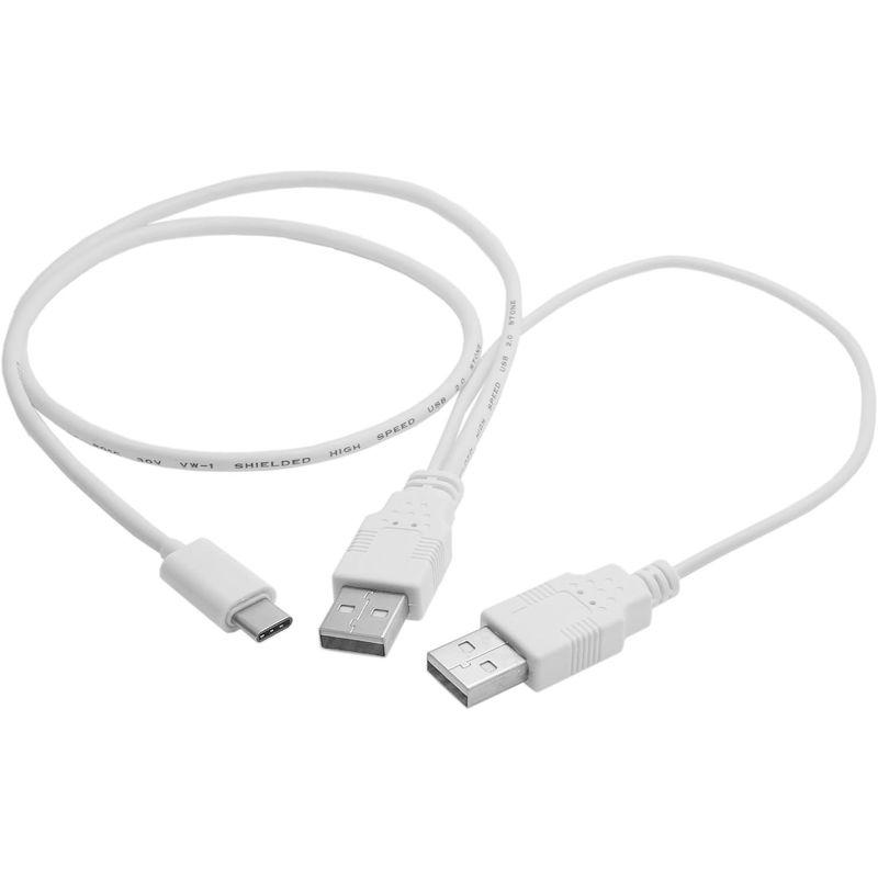 CY USB 3.1タイプC USB - Cデュアル電源 追加データへ 携帯電話＆ハードディスク60センチメートル 用 男性 Yケーブル｜wing-of-freedom｜04