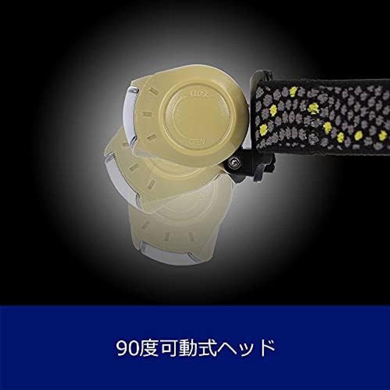 GENTOS(ジェントス) LED ヘッドライト 単3電池式 120ルーメン 防水 CP-195DB アウトドア 防災 赤色サブLED ブラ｜wing-of-freedom｜07