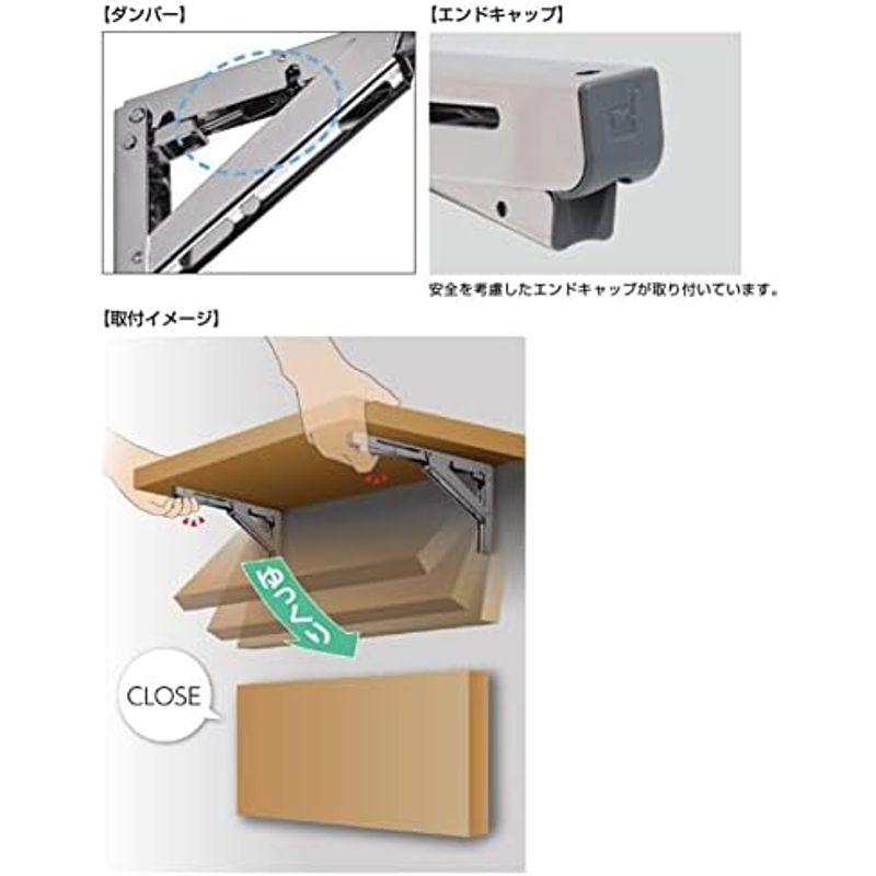 スガツネ工業　ステンレス鋼製折りたたみ棚受　ソフトクローズ　EB-DA型　EB-303-DA-BL