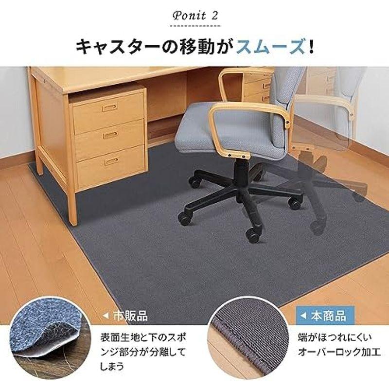 BITTOP デスク チェアマット 160×130cm 厚さ5mm 超大サイズ 床保護マット カーペットタイプ 裏面ゴム製の滑り止め加工 床｜wing-of-freedom｜02