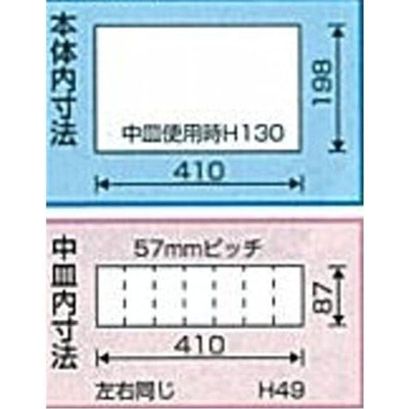 リングスター 2段式ボックス パイプハンドルスチール製 グリーン RSD-411 L410×W200×H180mm｜wing-of-freedom｜04